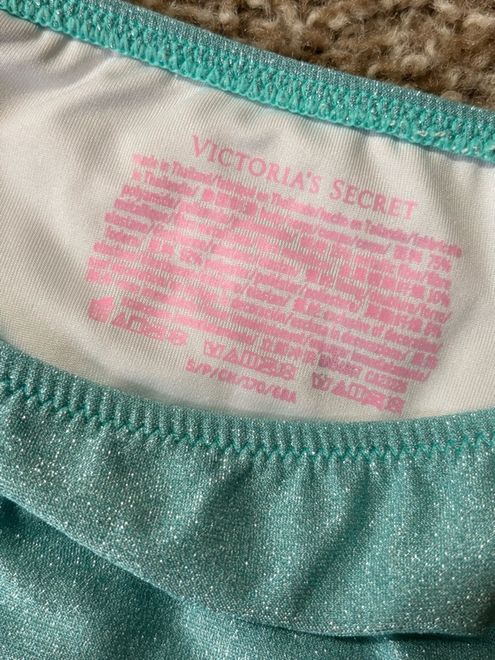 Victoria's Secret Shimmery Aqua Bikini Set - Picture 4 of 5